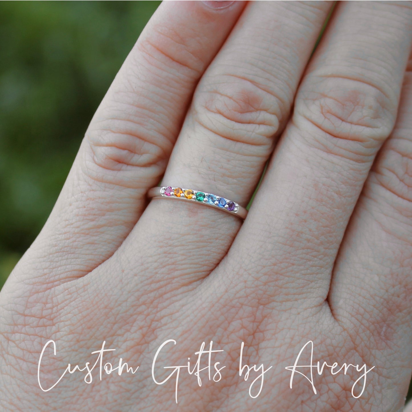 Sterling Silver Rainbow Ring