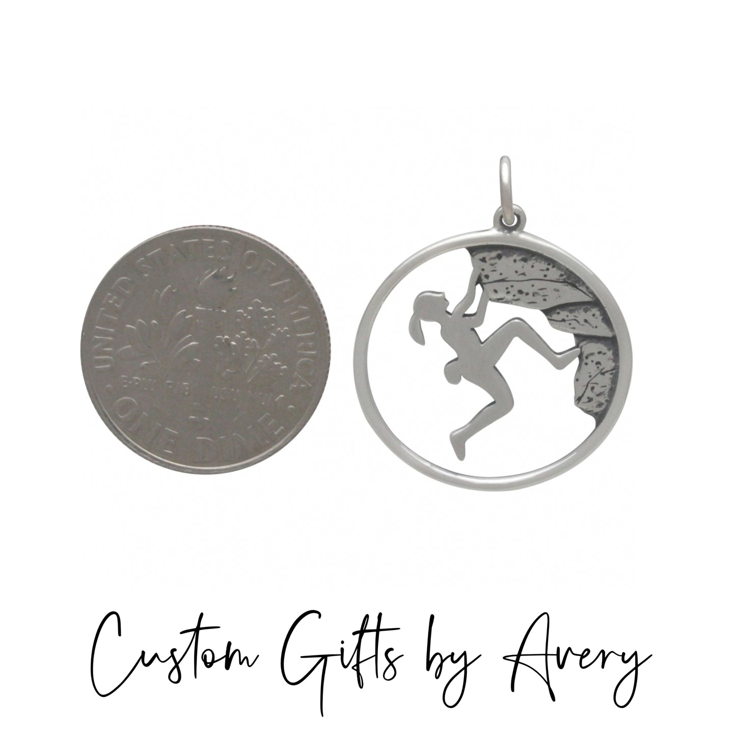 Sterling Silver Rock Climbing Necklace