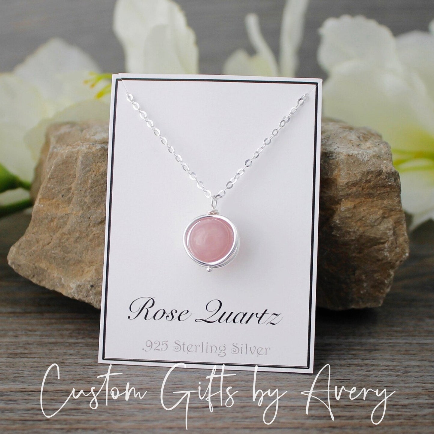 Madagascar Rose Quartz Gemstone Necklace