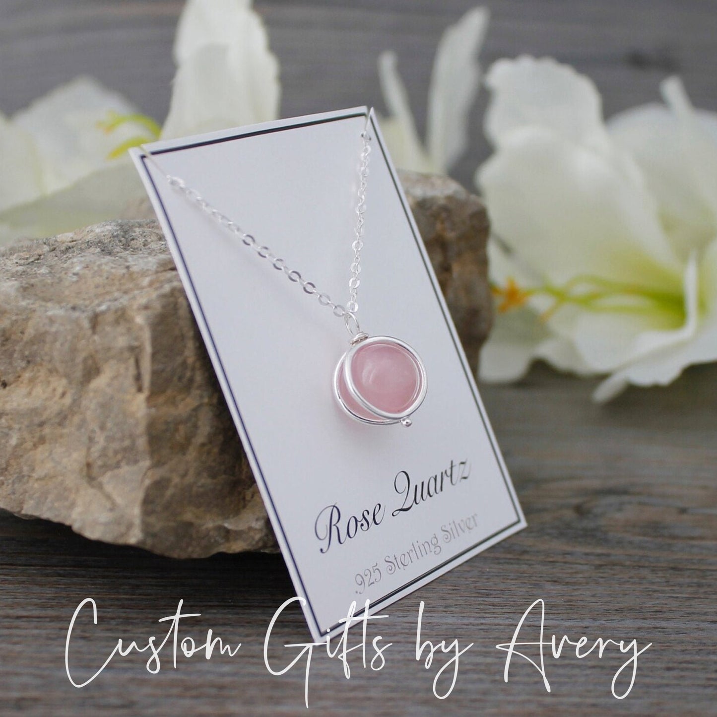 Madagascar Rose Quartz Gemstone Necklace