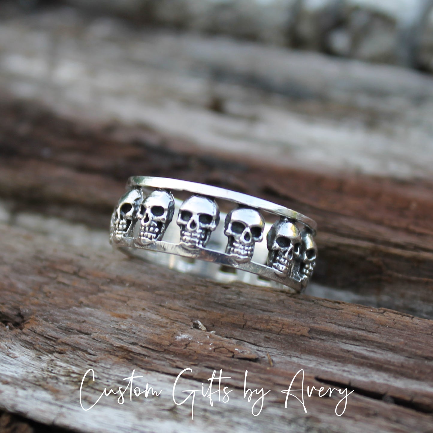 Sterling Silver Skulls Ring