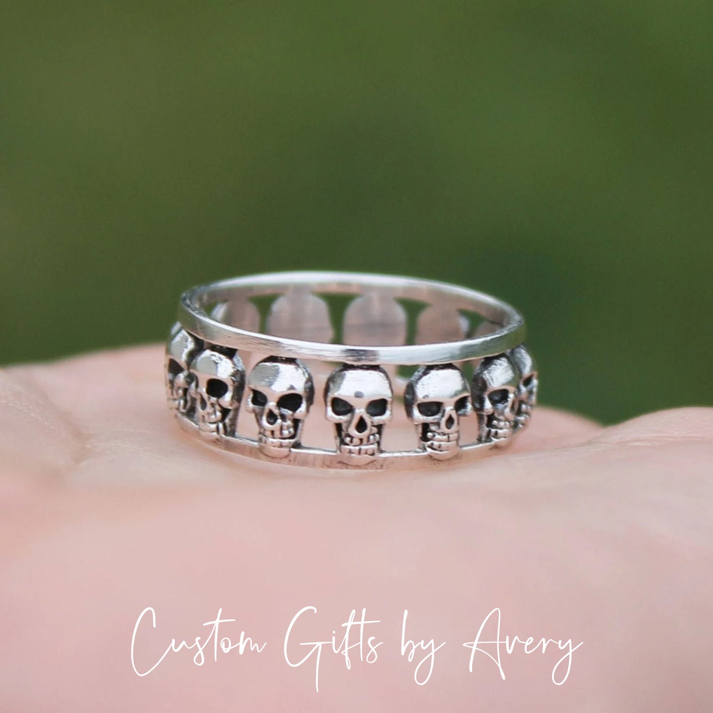 Sterling Silver Skulls Ring