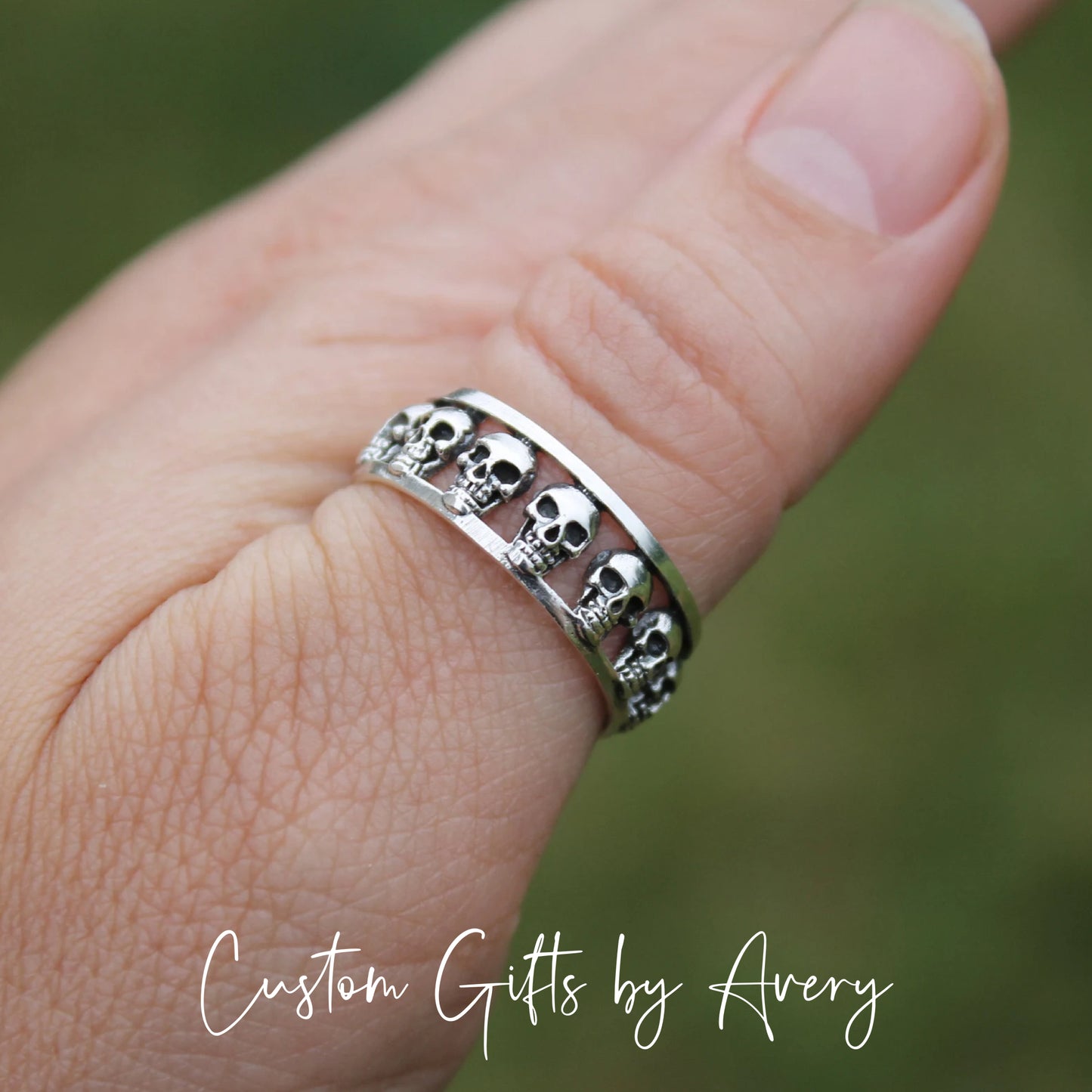 Sterling Silver Skulls Ring