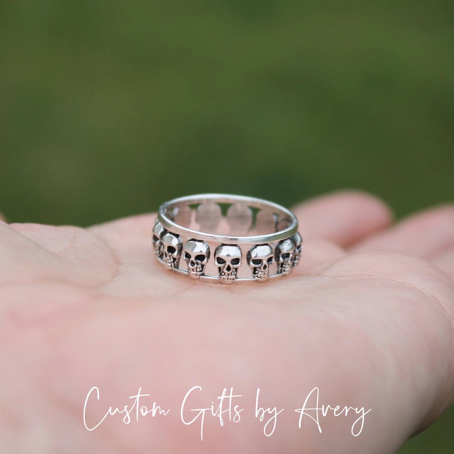 Sterling Silver Skulls Ring