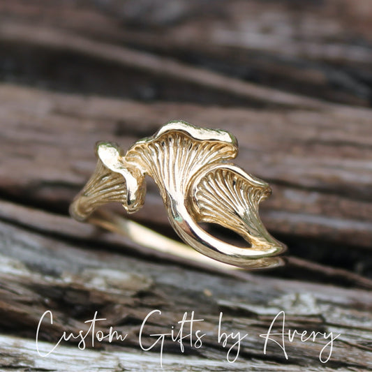 Bronze Chanterelle Mushroom Ring