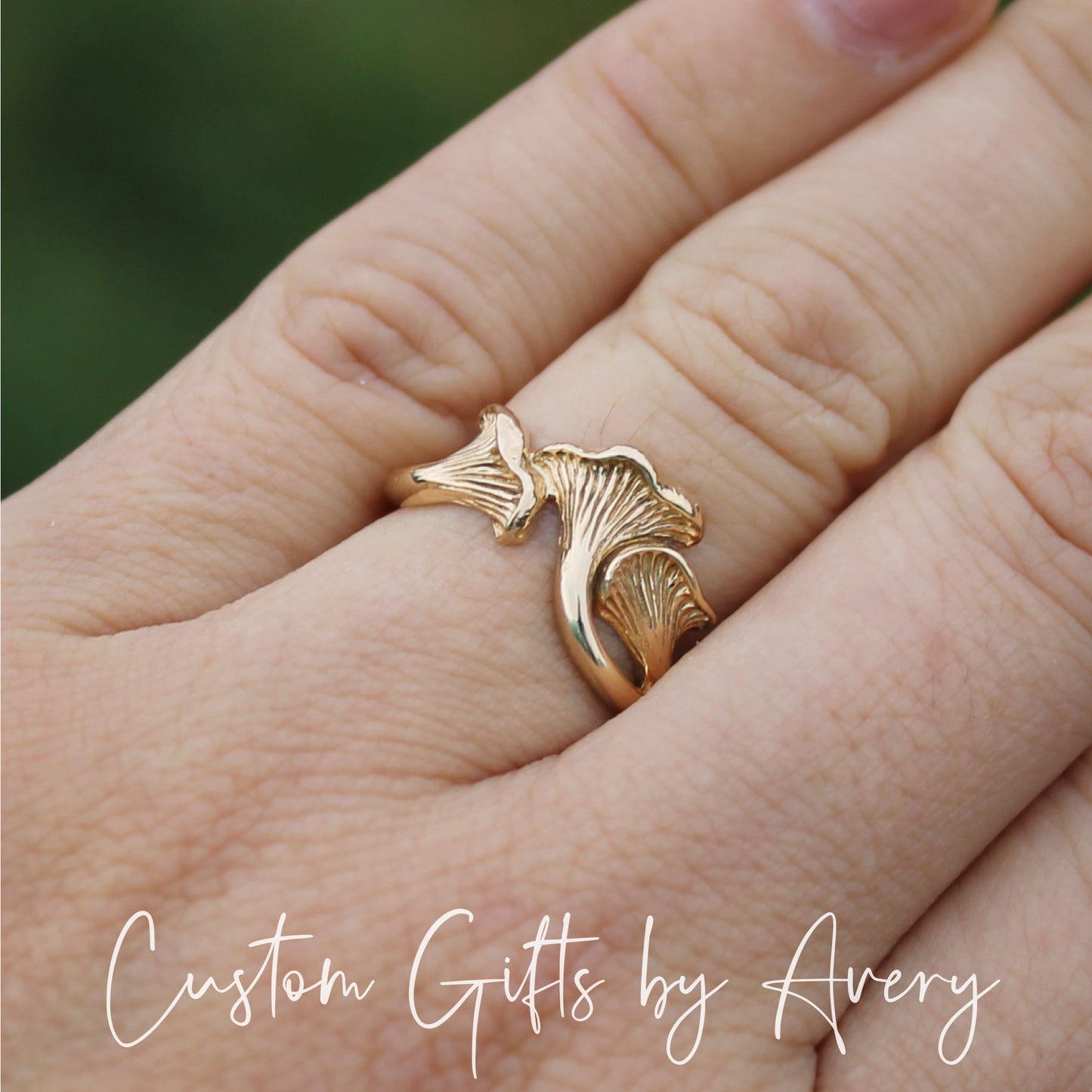 Bronze Chanterelle Mushroom Ring