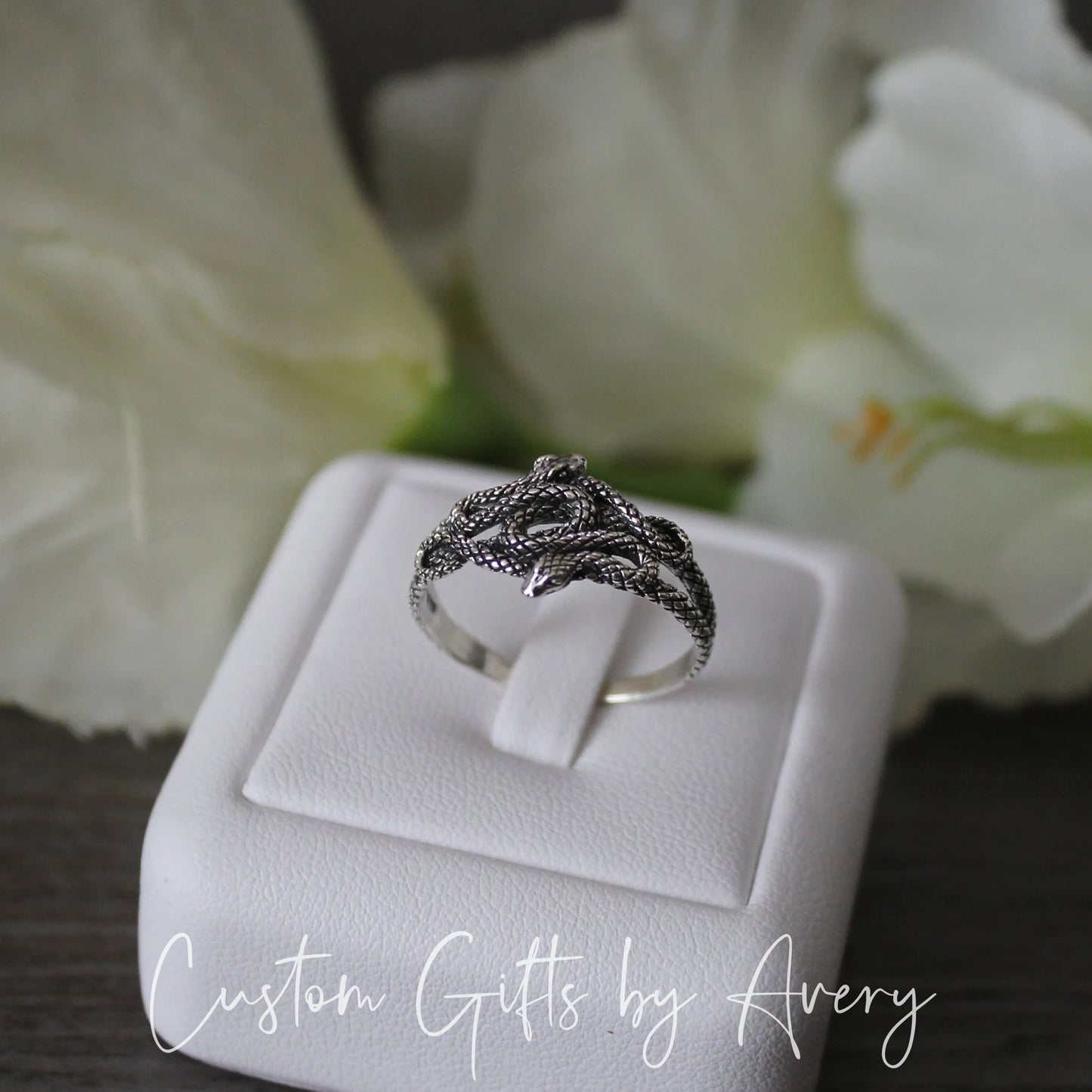 Small Sterling Silver Snake Nest Ring