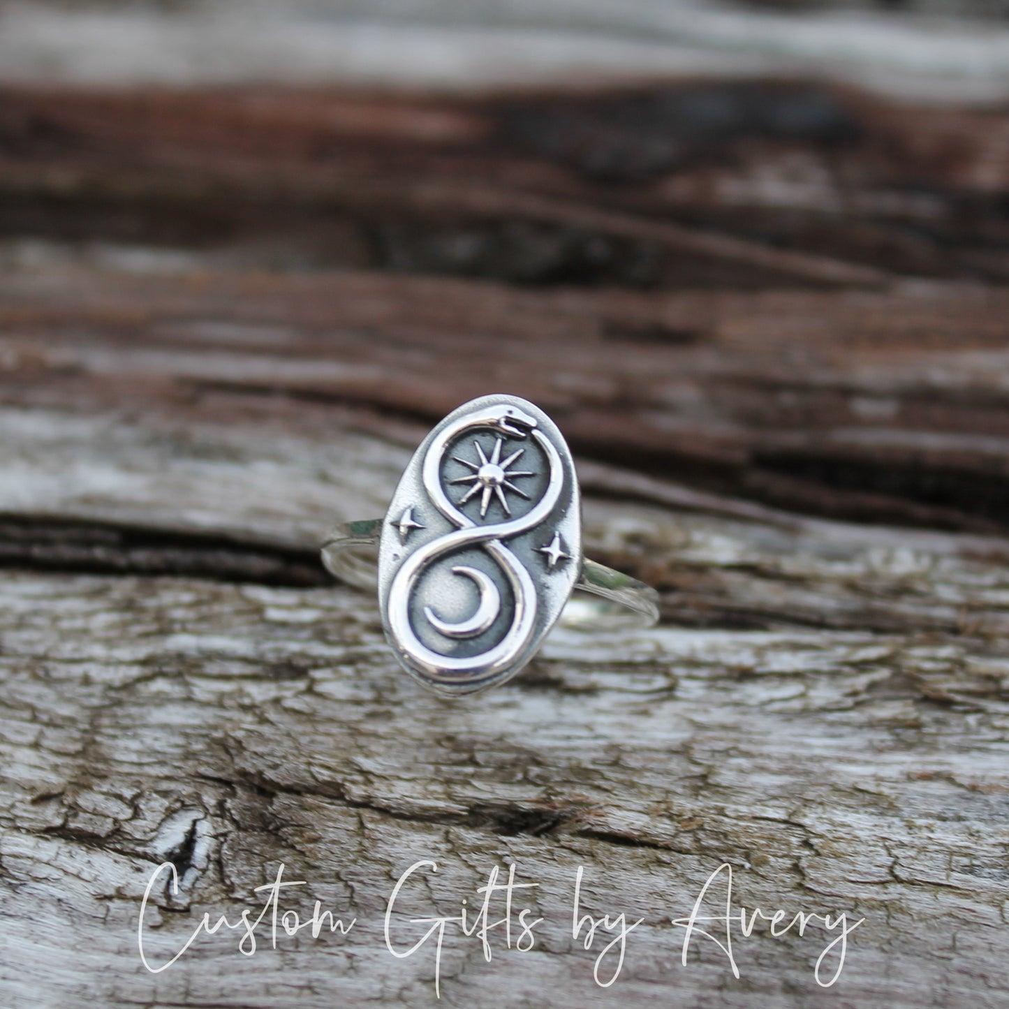 Sterling Silver Infinity Snake Ring