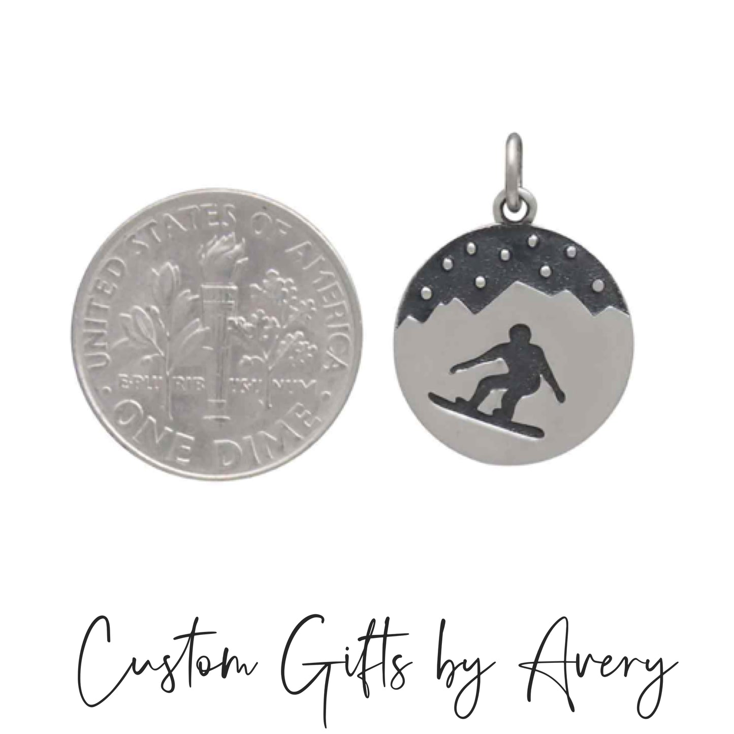 Sterling Silver Snowboarder Necklace