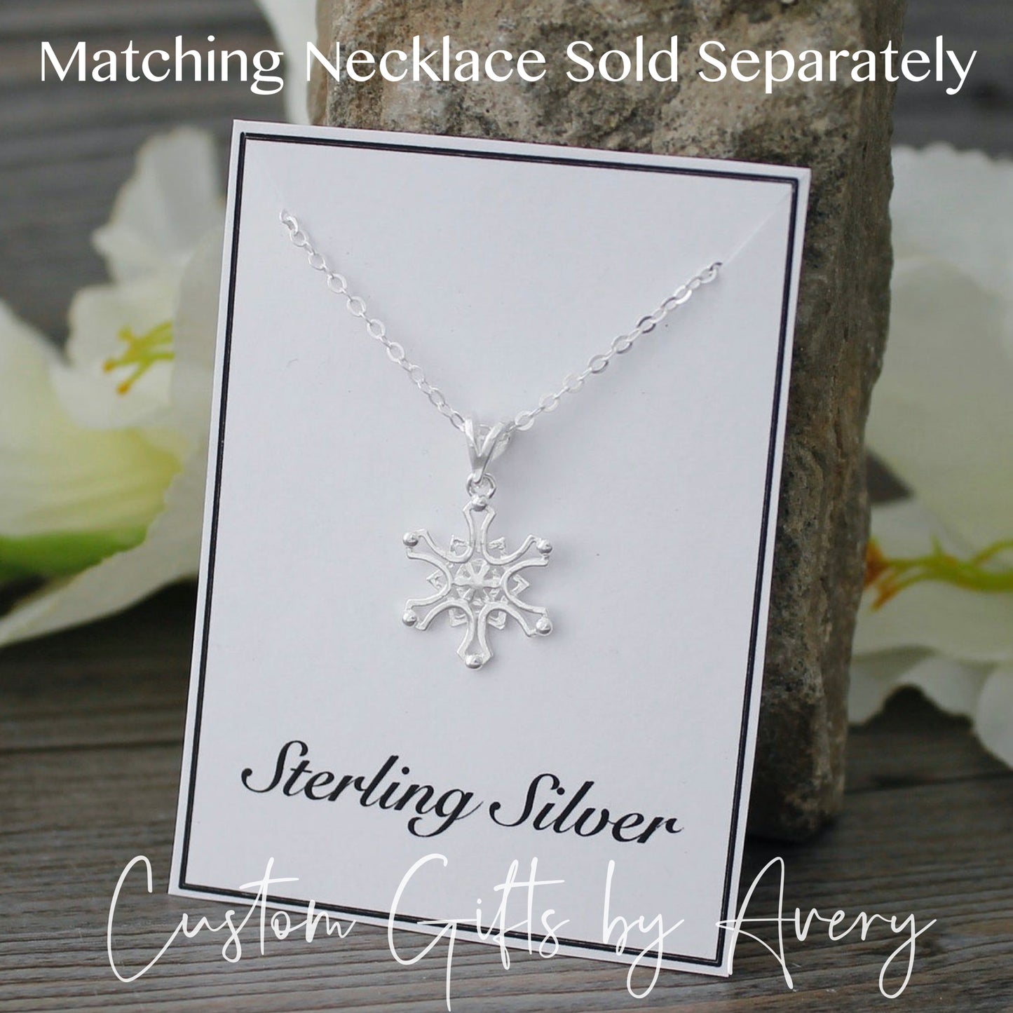 Sterling Silver Snowflake Earrings