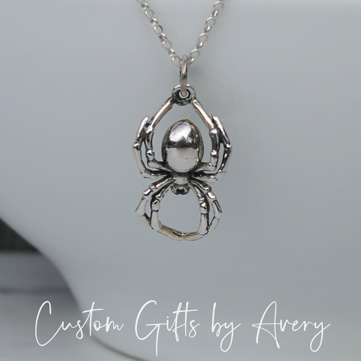 Sterling Silver Spider Necklace