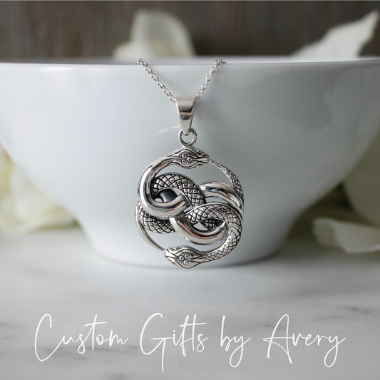 Sterling Silver Ouroboros Necklace