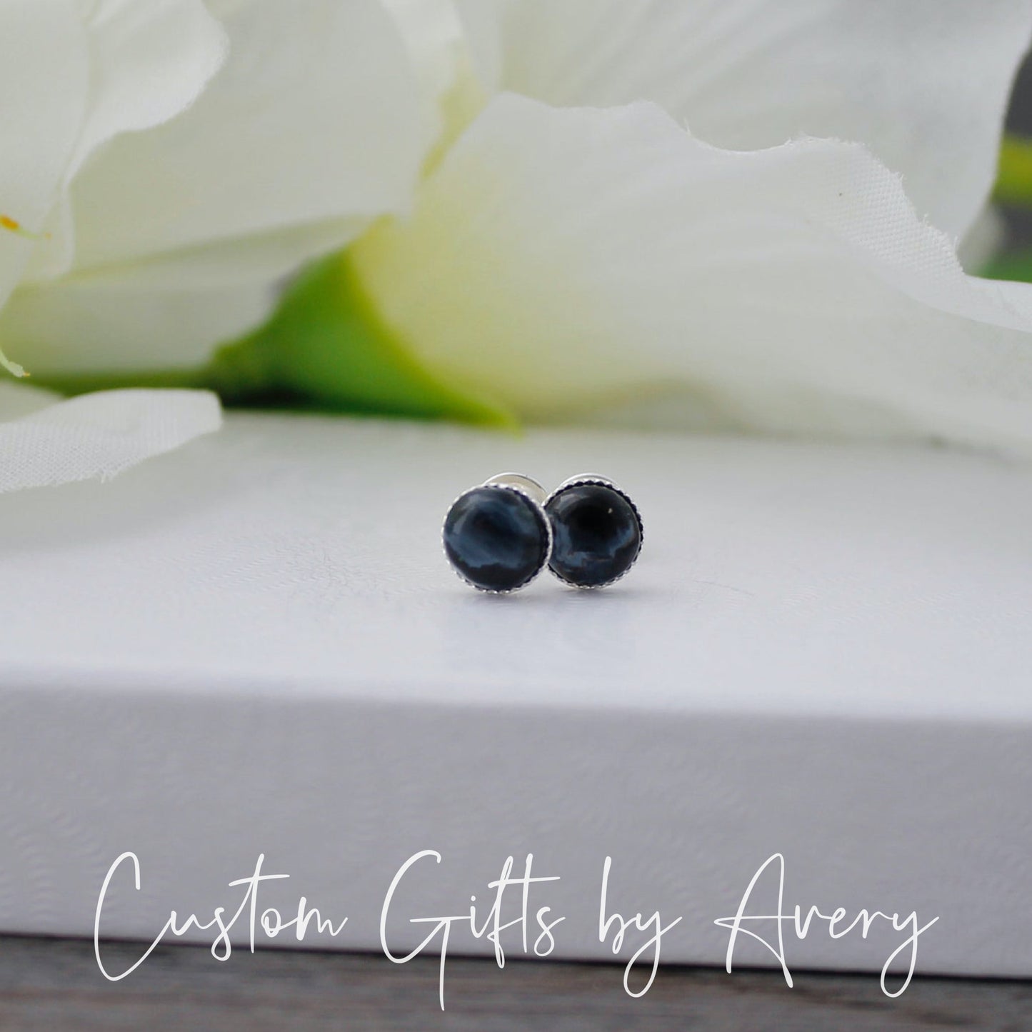 Sterling Silver & Pietersite Studs ~ 6mm