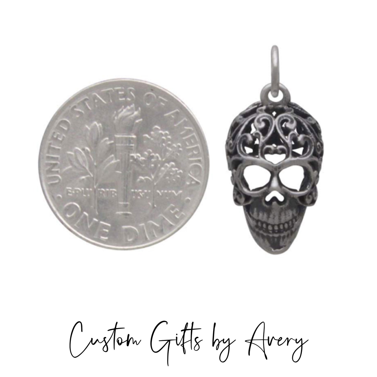 Sterling Silver Skull Skull Necklace