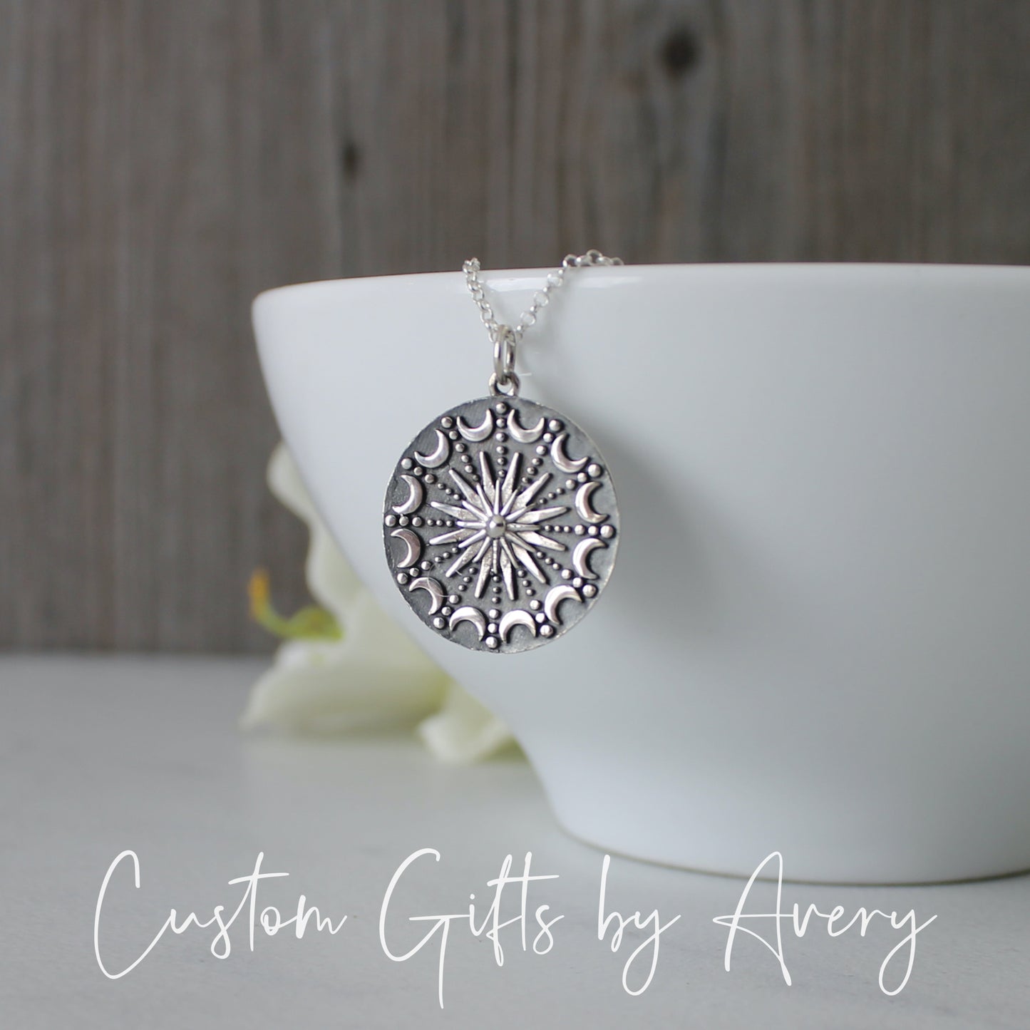 Sterling Silver Sun & Moon Mandala