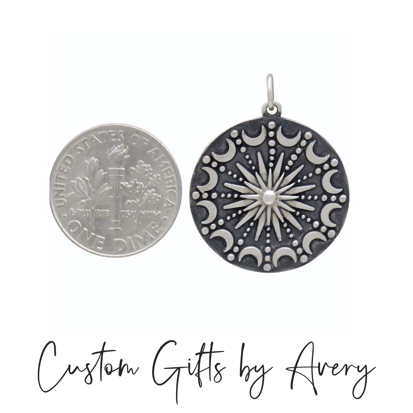 Sterling Silver Sun & Moon Mandala