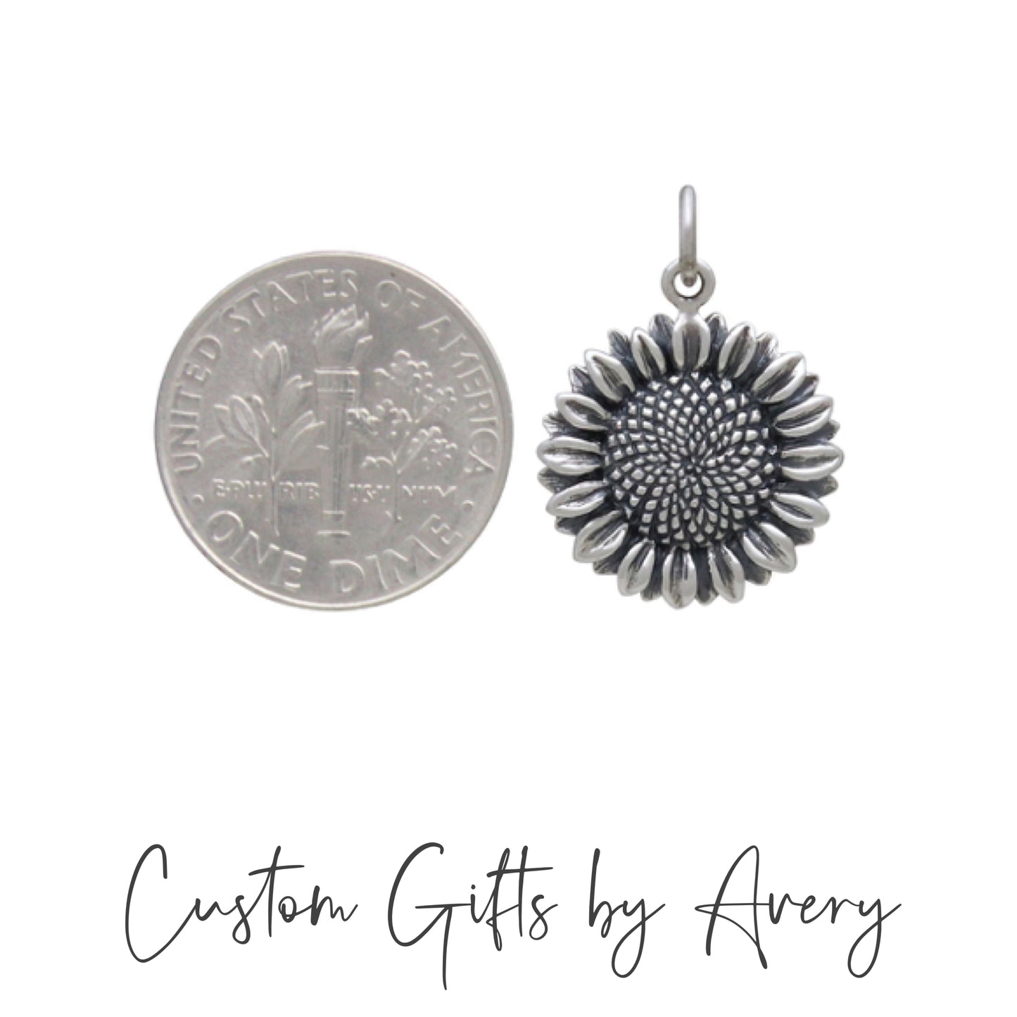 Sterling Silver Sunflower Necklace