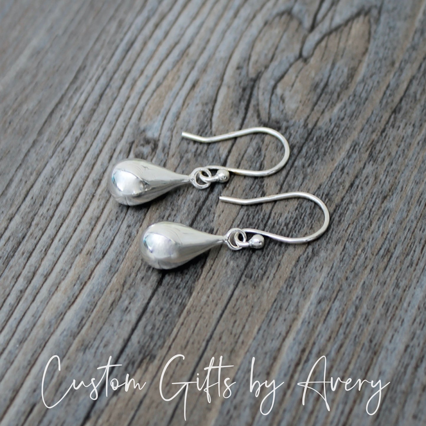 Sterling Silver Teardrop Dangle Earrings