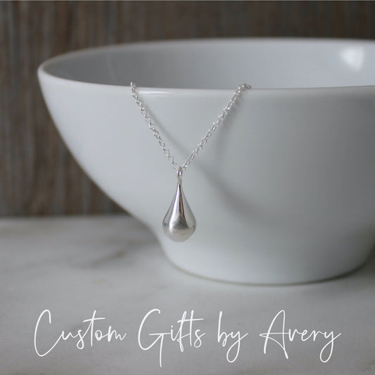 Sterling Silver Teardrop Necklace