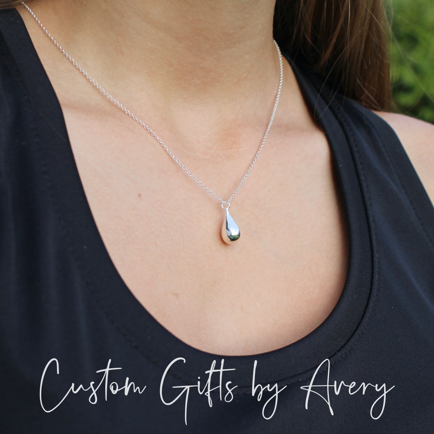 Sterling Silver Teardrop Necklace