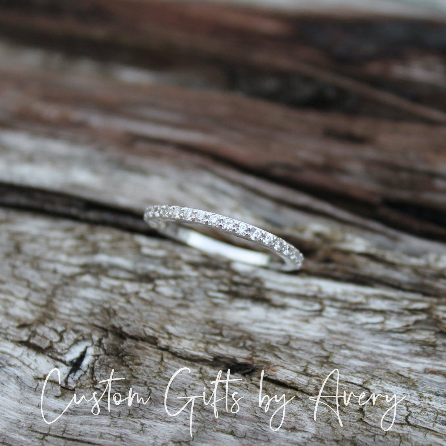 Sterling Silver Eternity Ring with Cubic Zirconia