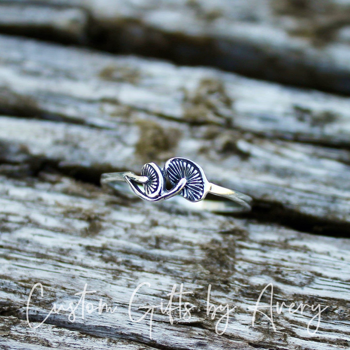 Sterling Silver Mushroom Ring