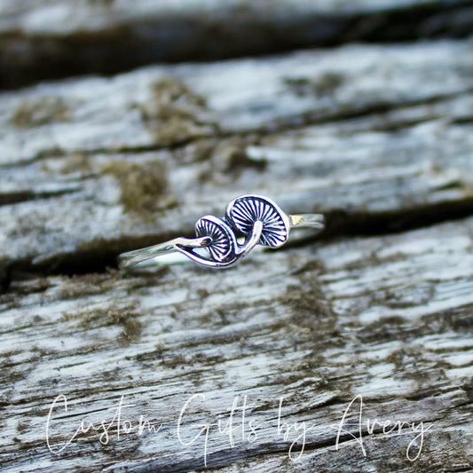 Sterling Silver Mushroom Ring