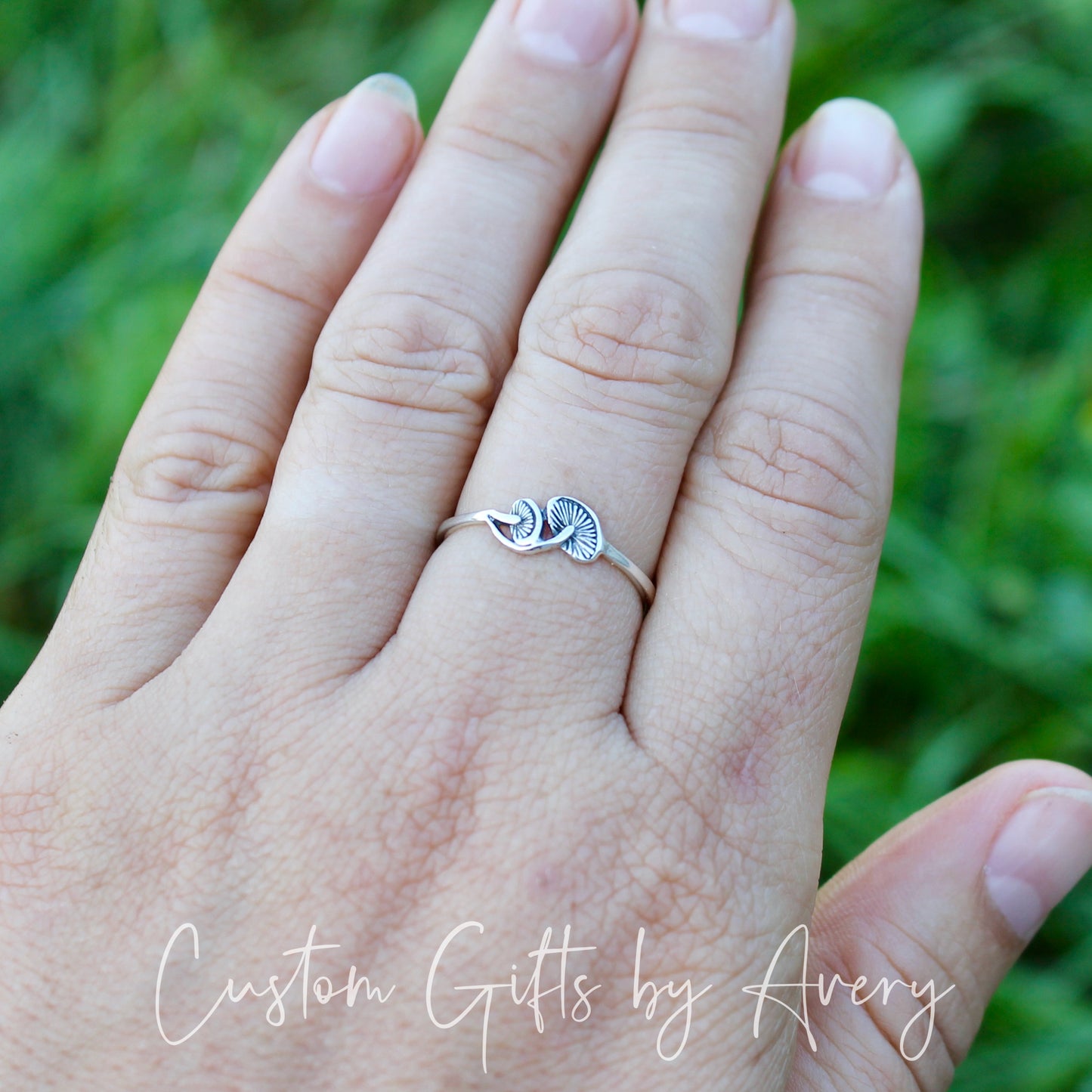 Sterling Silver Mushroom Ring