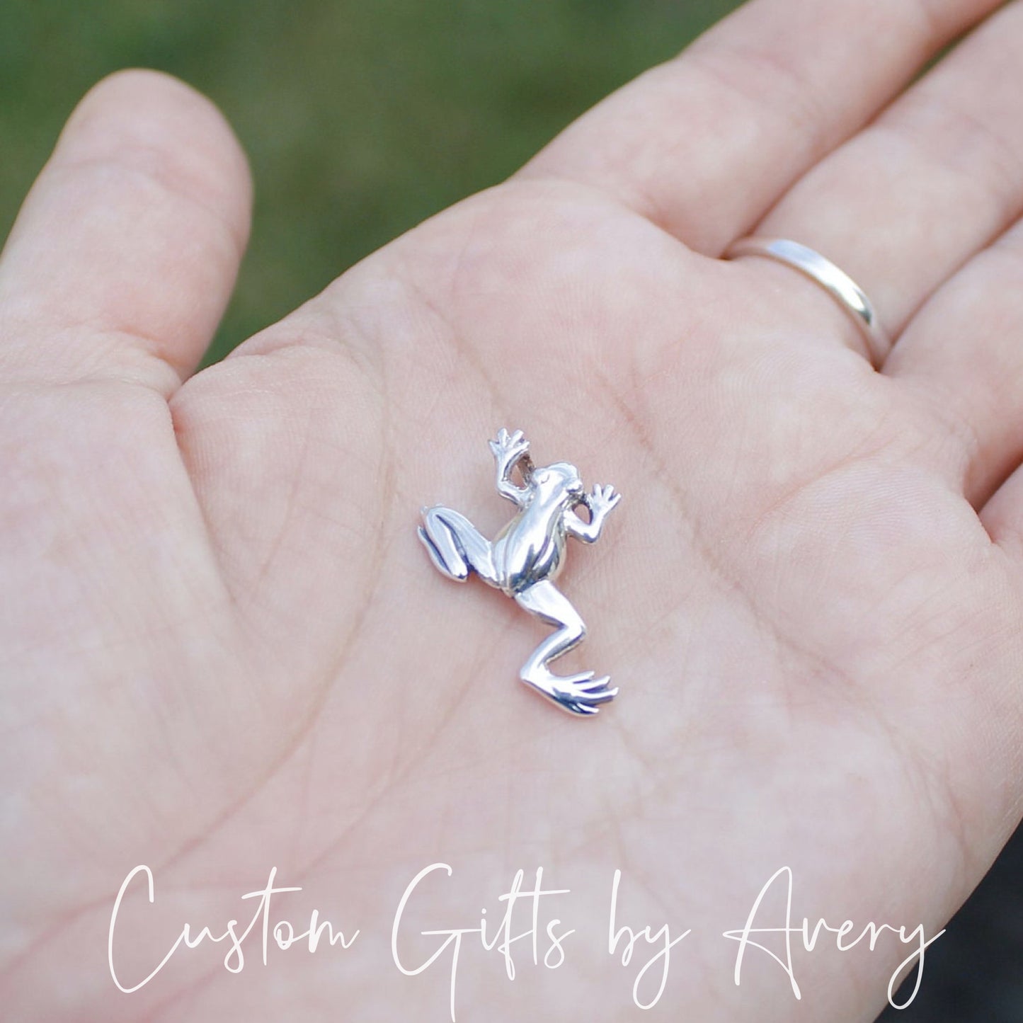 Sterling Silver Hanging Tree Frog Necklace