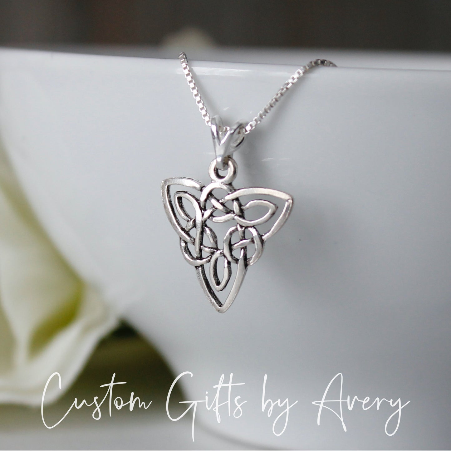 Sterling Silver Celtic Trinity Knot Necklace