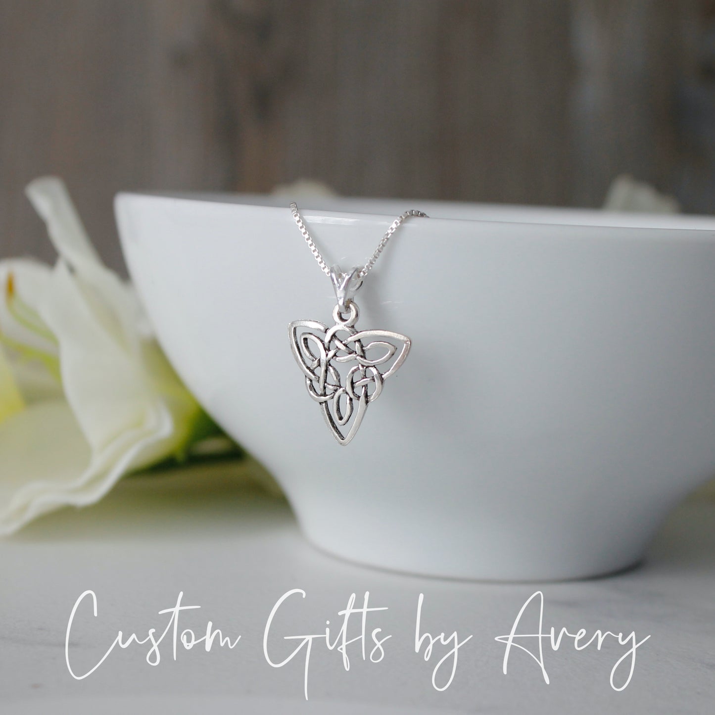 Sterling Silver Celtic Trinity Knot Necklace