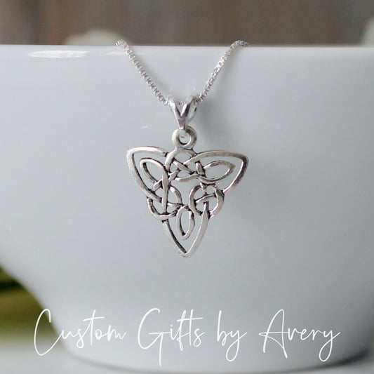 Sterling Silver Celtic Trinity Knot Necklace