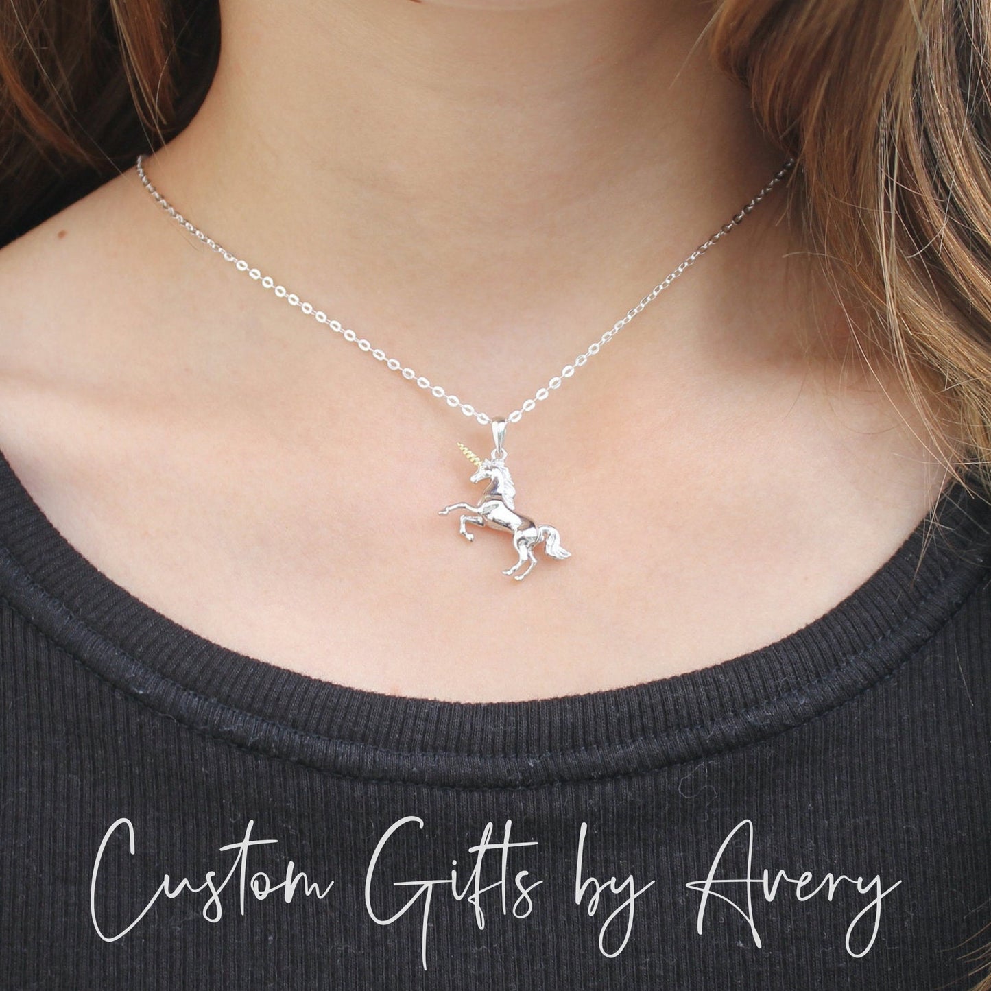Sterling Silver Unicorn Necklace