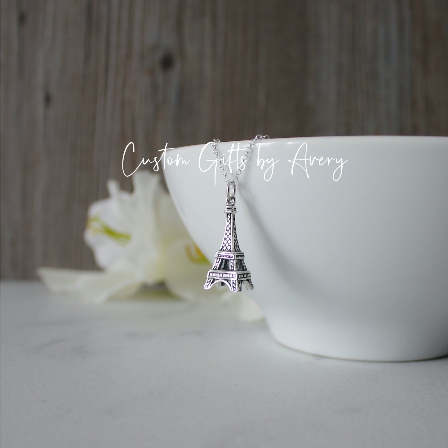 Sterling Silver Eiffel Tower Necklace