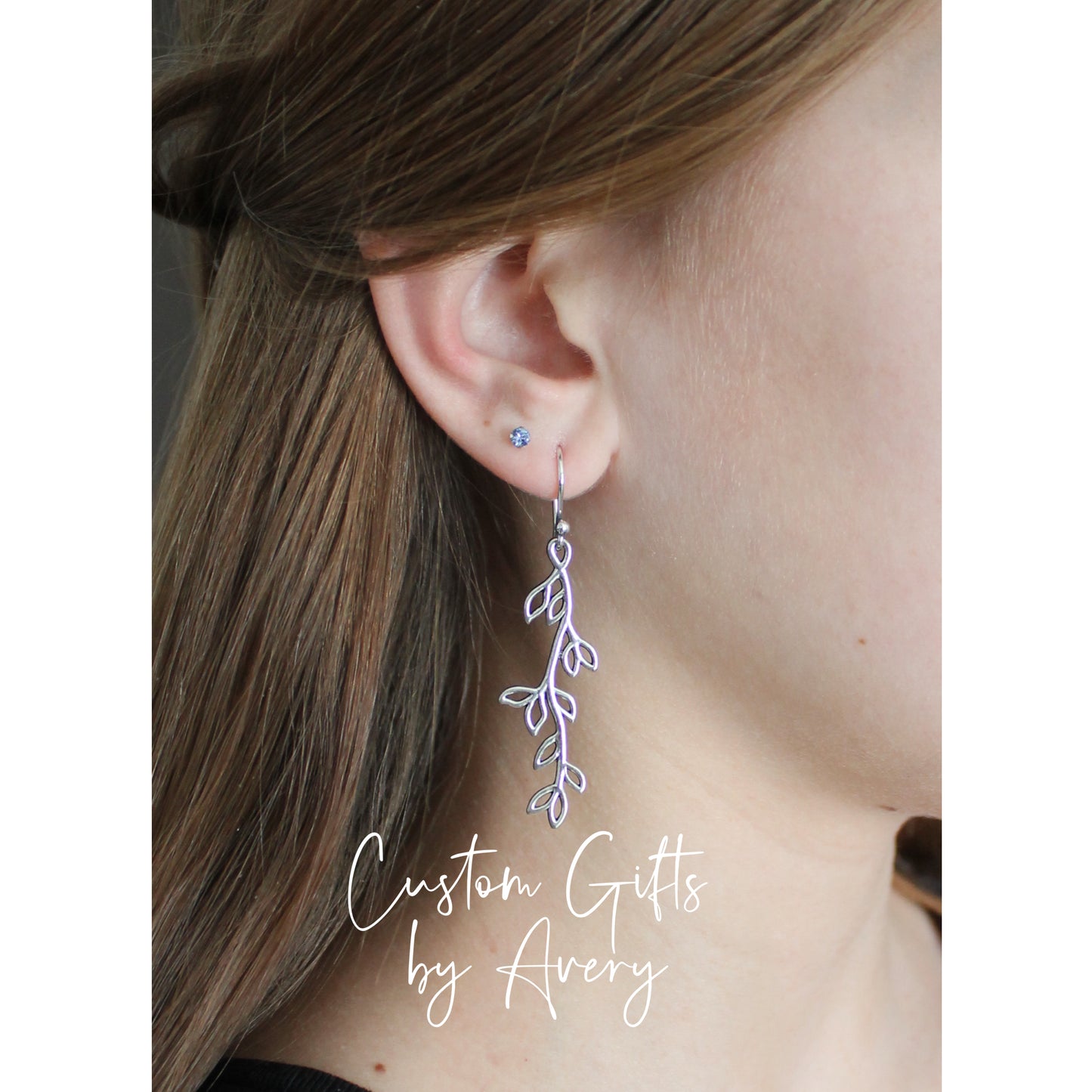 Silver Willow Branch Earrings