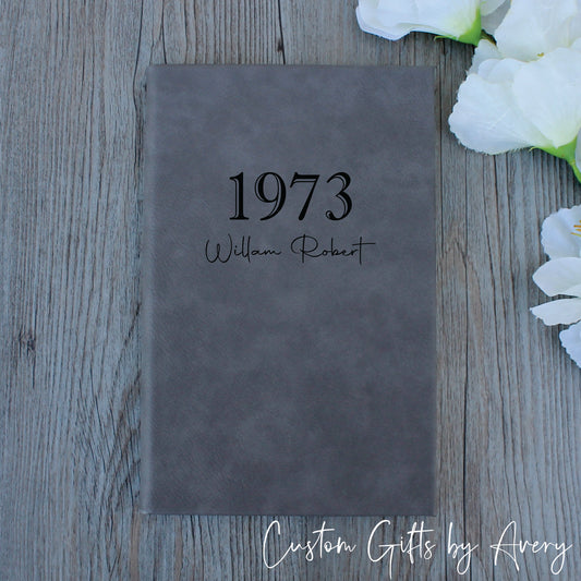 Personalized Notebook Journal ~ Year & Name