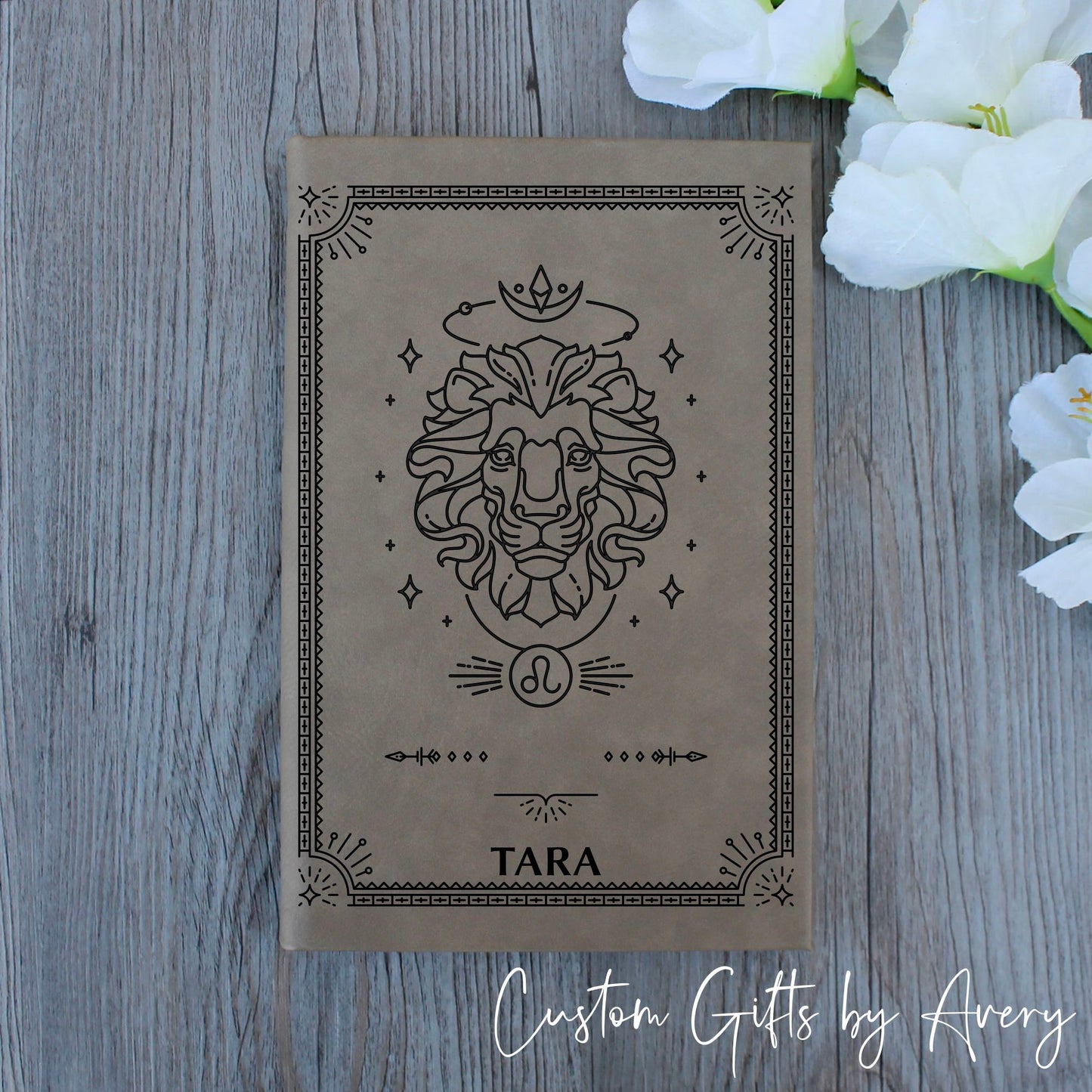 Personalized Zodiac Notebook Journal ~ Leo Lion