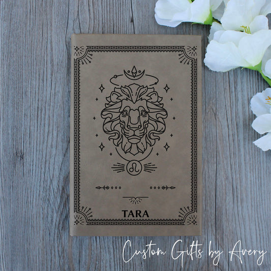 Personalized Zodiac Notebook Journal ~ Leo Lion