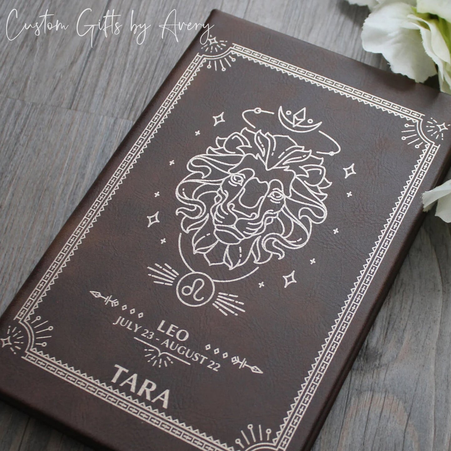 Personalized Zodiac Notebook Journal ~ Leo Lion