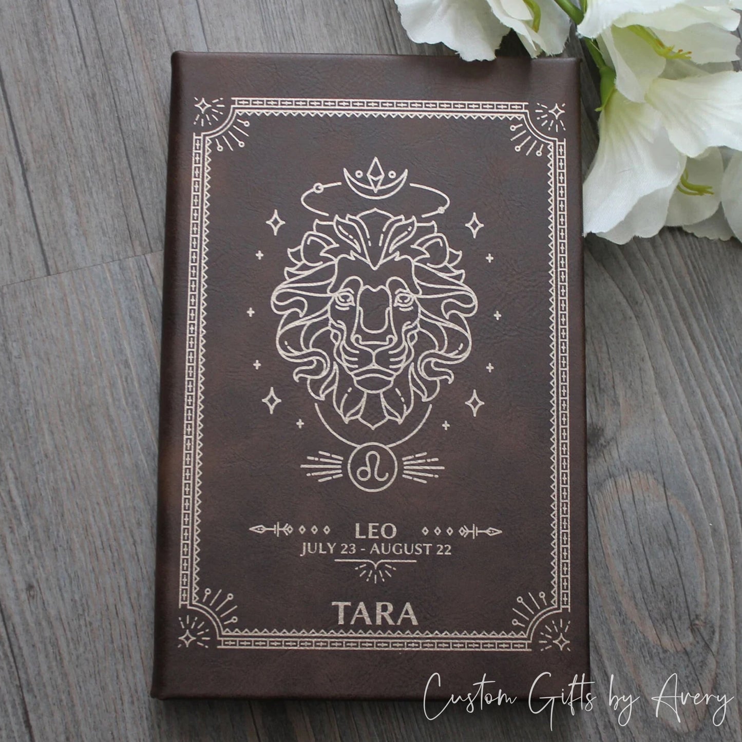 Personalized Zodiac Notebook Journal ~ Leo Lion