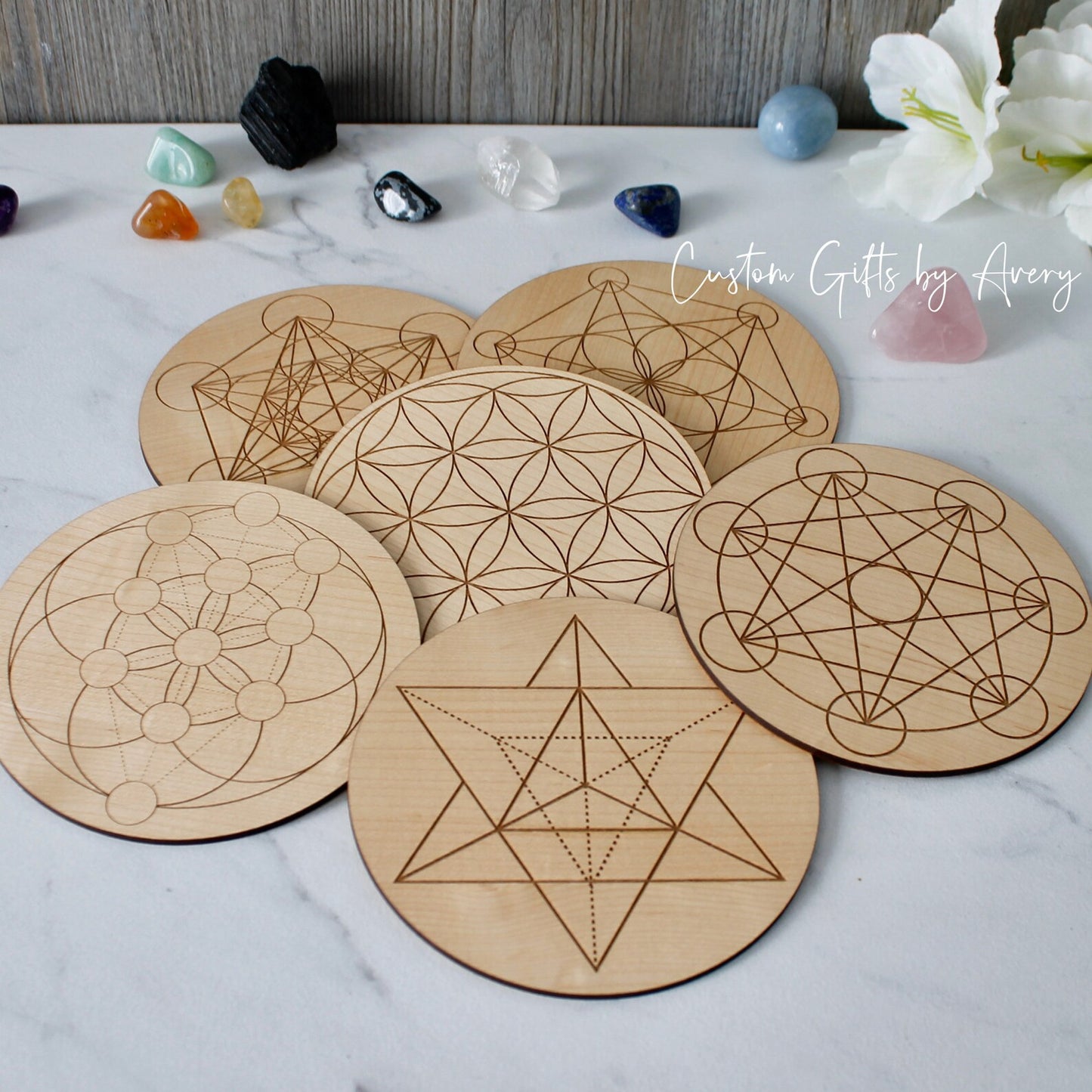 Crystal Charging Grids ~ Set of 4