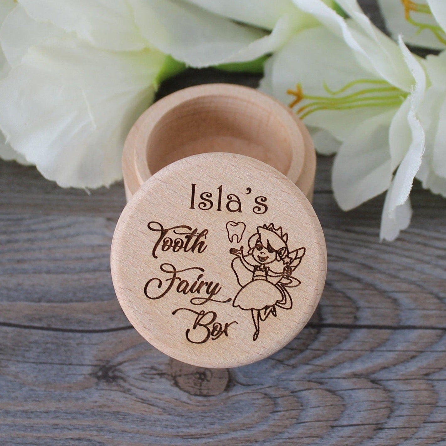 Personalized Tooth Fairy Box ~ Fairy with Tooth