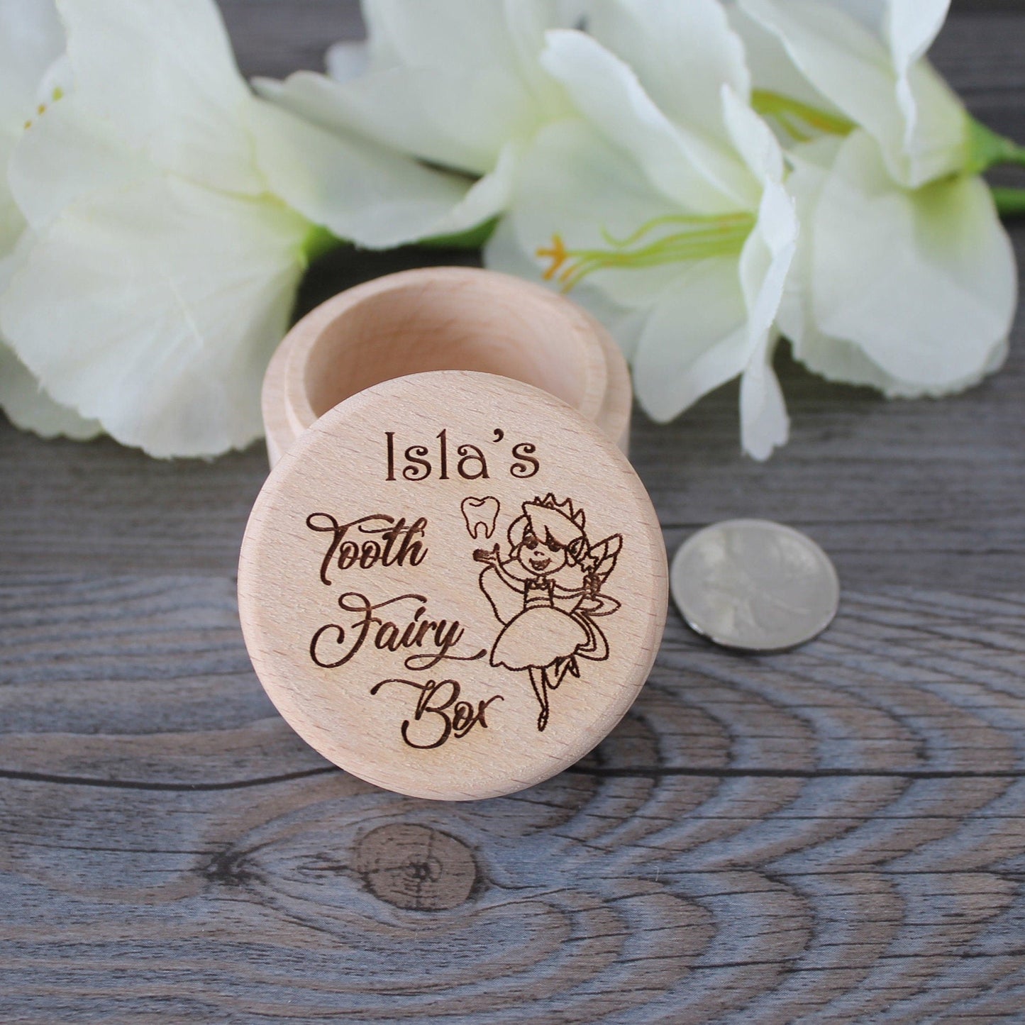 Personalized Tooth Fairy Box ~ Fairy with Tooth