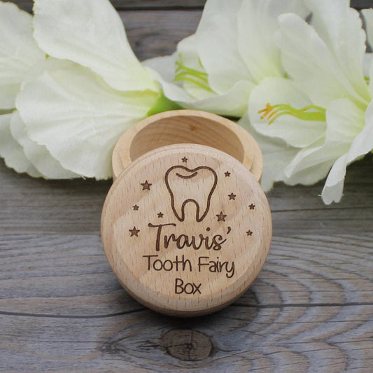 Personalized Wooden Tooth Box
